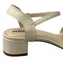 Sandália Moleca Feminina Branco Off Ferragens Douradas 