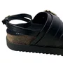 Sandália Moleca Feminino Preto Fivela Dourada 