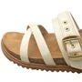 Sandália Molekinha Feminina Infantil Branco Off Fecho Fivela 