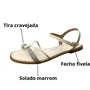 Sandália Molekinha Feminina Infantil Branco Off Tira Cravejada