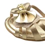 Sandália Molekinha Feminina Infantil Dourado Laço