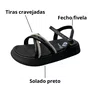 Sandália Molekinha Infantil Feminina Preta Tiras Cravejadas 