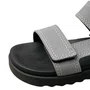 Sandália Molekinho Infantil Masculino Cinza Fecho Velcro 