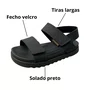 Sandália Molekinho Infantil Masculino Preto Fecho Velcro 