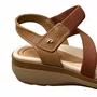 Sandália Pegada Feminino Caramelo Couro 