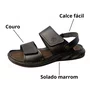 Sandália Pegada Masculino Brown Couro 
