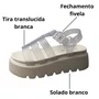 Sandália Petite Jolie Feminina Branca Translucida