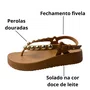 Sandália Petite Jolie Feminina Doce de Leite Dourado 