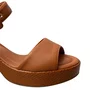Sandália Piccadilly Feminina Ocre Salto Bloco 