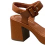Sandália Piccadilly Feminina Ocre Salto Bloco 