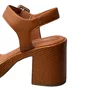 Sandália Piccadilly Feminina Ocre Salto Bloco 