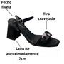 Sandália Piccadilly Feminina Preto Salto Bloco