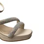Sandália Ramarim Feminina Off White Tira Cravejada 