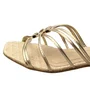 Sandália Ramarim Feminina Ouro Fecho fivela 