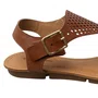 Sandália Rasteirinha Bottero Feminino Conhaque Couro 