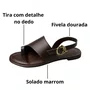 Sandália Rasteirinha Dakota Feminina Ristretto Fecho Fivela