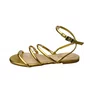 Sandália Rasteirinha Santa Lolla Feminina Ouro 