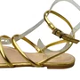 Sandália Rasteirinha Santa Lolla Feminina Ouro 