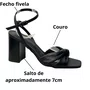 Sandália Santa Lolla Feminina Preto Couro