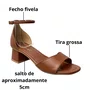 Sandália Santinelli Feminina Caramelo Fecho fivela