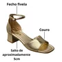 Sandália Santinelli Feminina Ouro Light Fecho fivela 