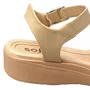Sandália Softli Feminina Sand Ferragem Dourada 