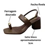 Sandália Via Marte Feminina Cinnamon Salto Bloco