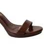 Sandália Via Marte Feminina Dark Brown Salto Bloco 