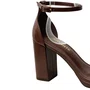 Sandália Via Marte Feminina Dark Brown Salto Bloco 