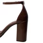 Sandália Via Marte Feminina Dark Brown Salto Bloco 