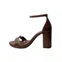 Sandália Via Marte Feminina Dark Brown Salto Bloco 