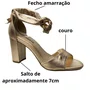 Sandália Via Marte Feminina Gold Couro 
