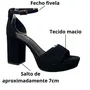 Sandália Via Marte Feminina Preto Salto Bloco 