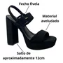 Sandália Via Marte Feminina Preto Salto Bloco