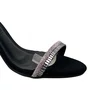 Sandália Via Marte Feminina Preto Tira Cravejada 