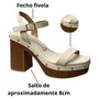 Sandália Vizzano Feminina Branco Off Ferragens Douradas