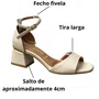 Sandália Vizzano Feminina Branco Salto Bloco 