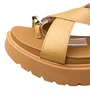 Sandália Vizzano Feminina Camel Ferragem Dourada 