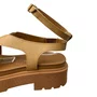 Sandália Vizzano Feminina Camel Ferragem Dourada 