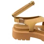 Sandália Vizzano Feminina Camel Ferragem Dourada 