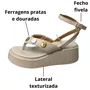 Sandália Vizzano Feminina Cinza Fecho Fivela 
