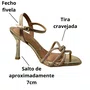Sandália Vizzano Feminina Dourado Salto Fino 