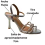 Sandália Vizzano Feminina Prata Salto fino 