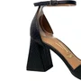 Sandália Vizzano Feminina Preto Salto Bloco 