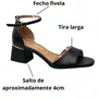 Sandália Vizzano Feminina Preto Salto Bloco 