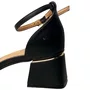 Sandália Vizzano Feminina Preto Salto Bloco 