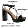Sandália Vizzano Feminina Preto Tira Cravejada 