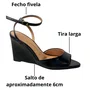 Sandália Vizzano Feminino Preto Salto Anabela 