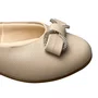 Sapatilha Kidy Infantil Feminina Marfim Laço Cravejado 