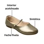 Sapatilha Kidy Infantil Feminina Ouro Fecho fivela